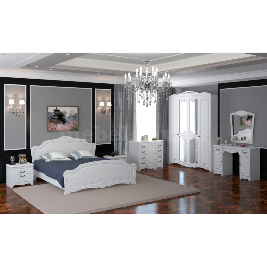 Спальня Лотос белый жемчуг Браво