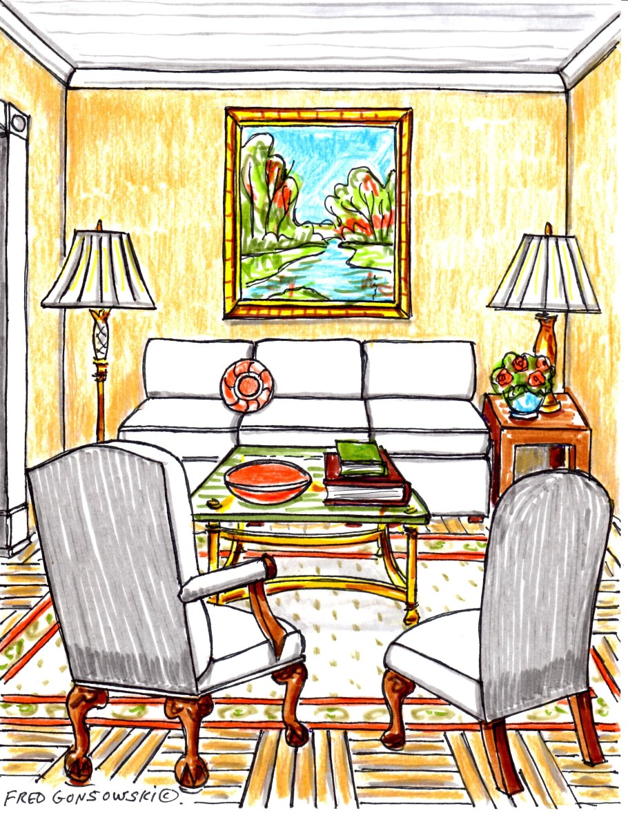 Интерьер квартиры рисунок