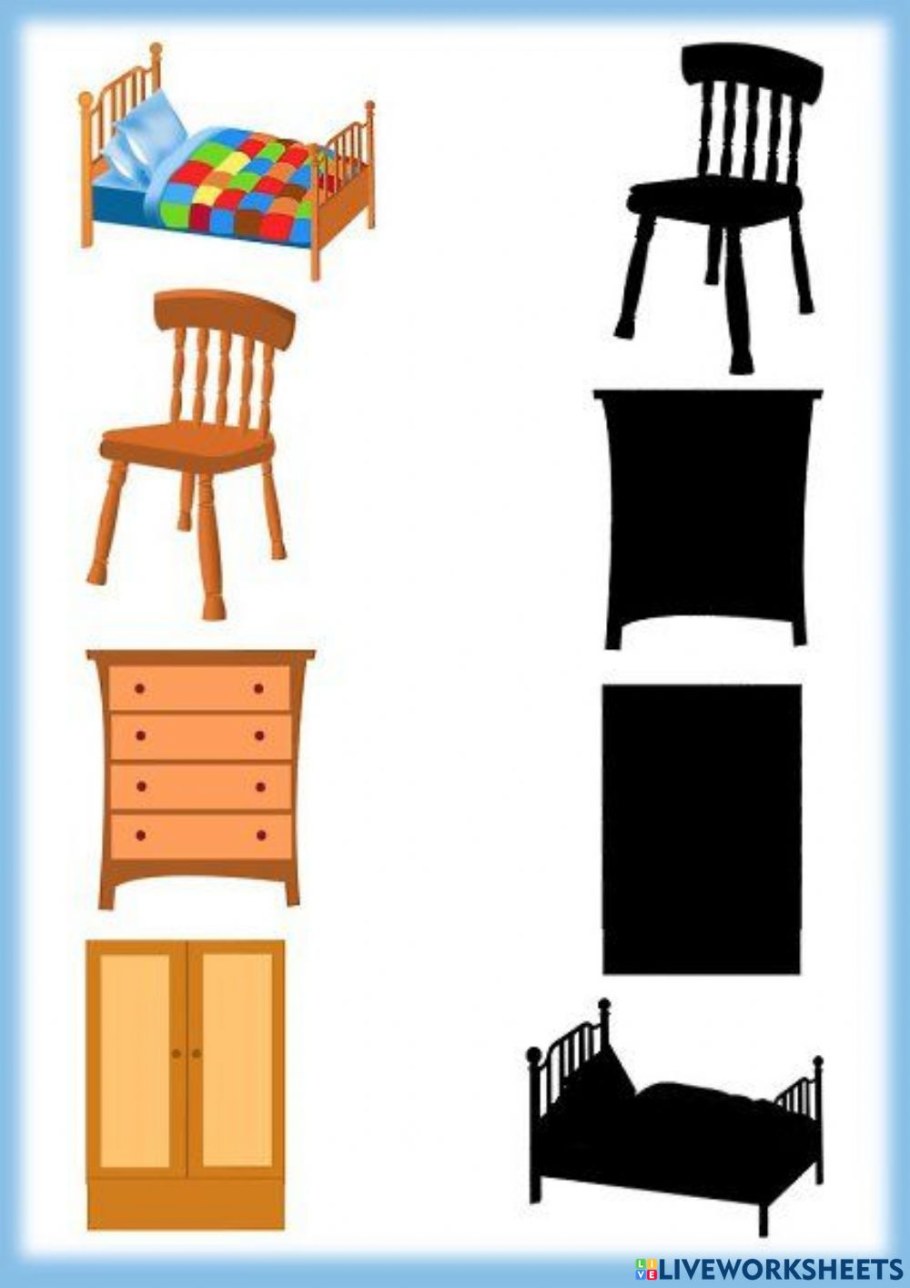 Мебель задания для детей