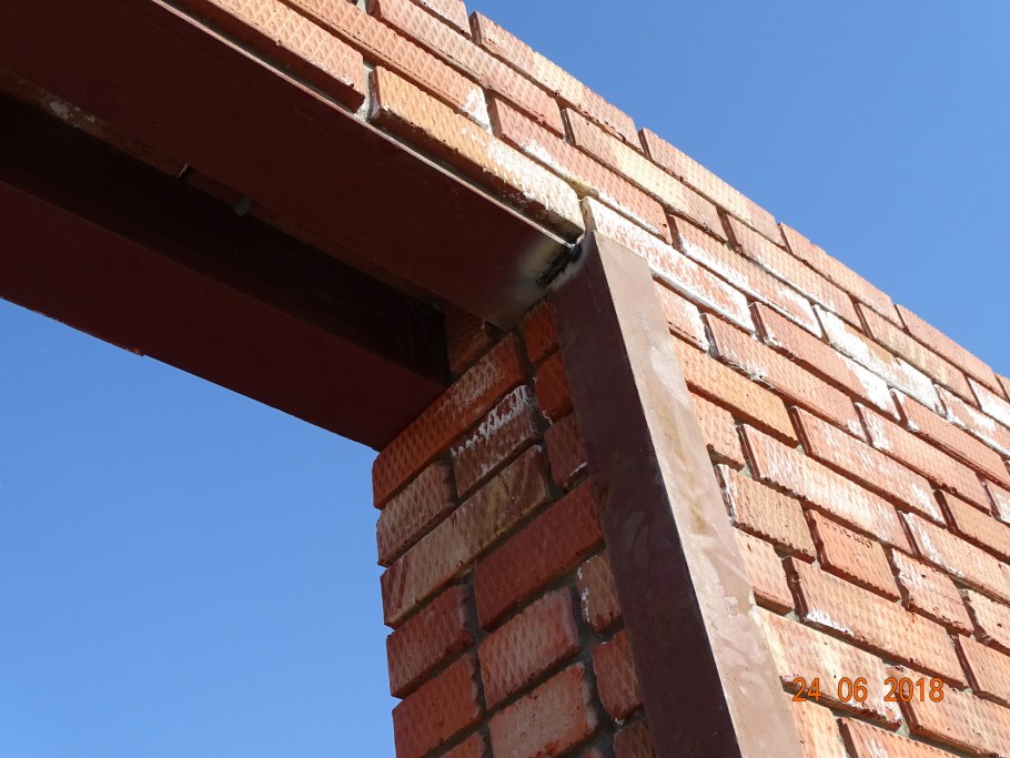 Перемычка из швеллера 75 узел