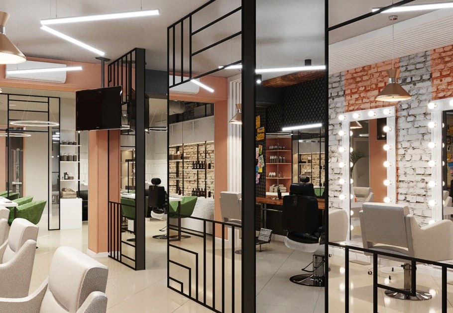 Салон красоты в коричневых тонах