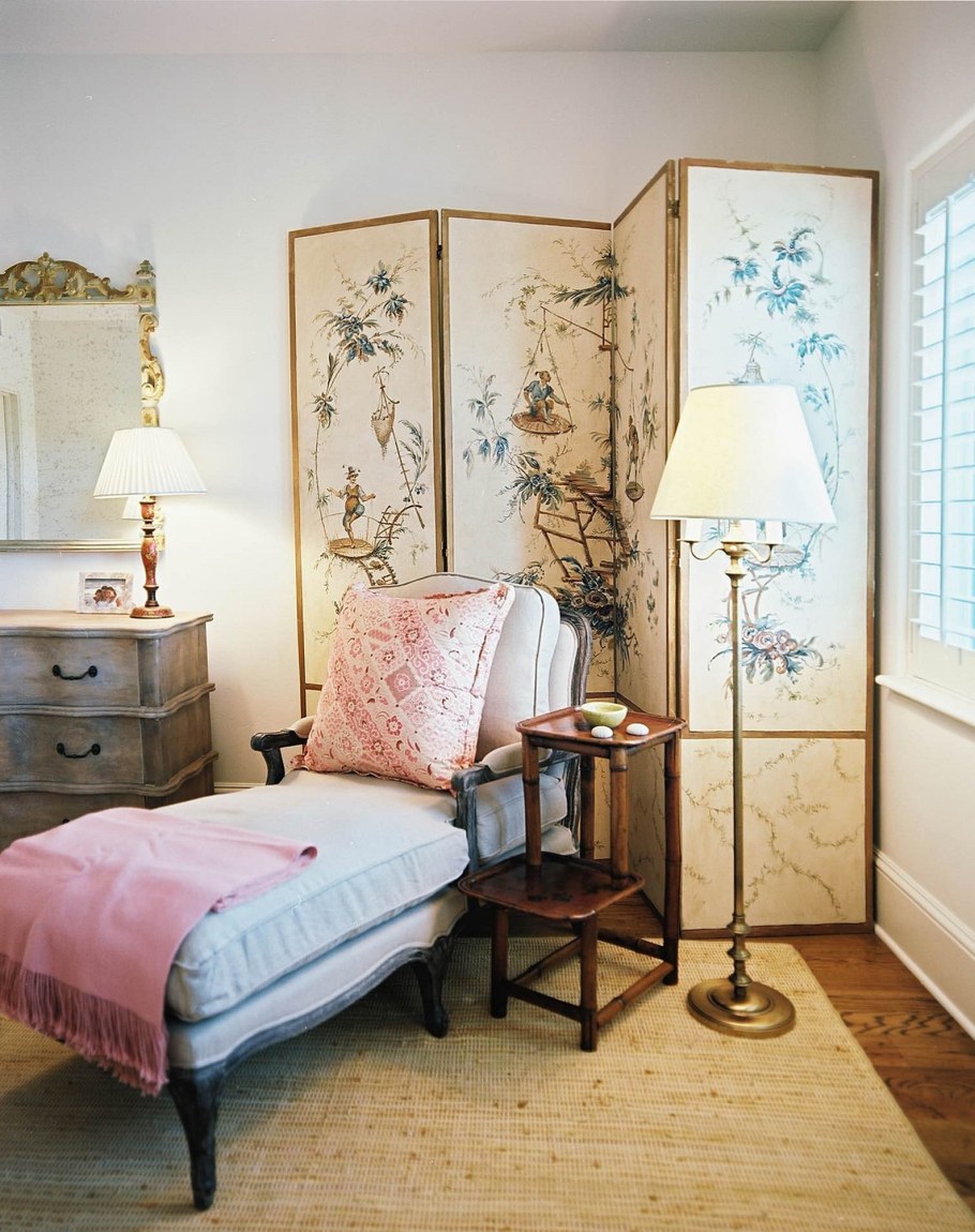 Шинуазри в интерьере спальни