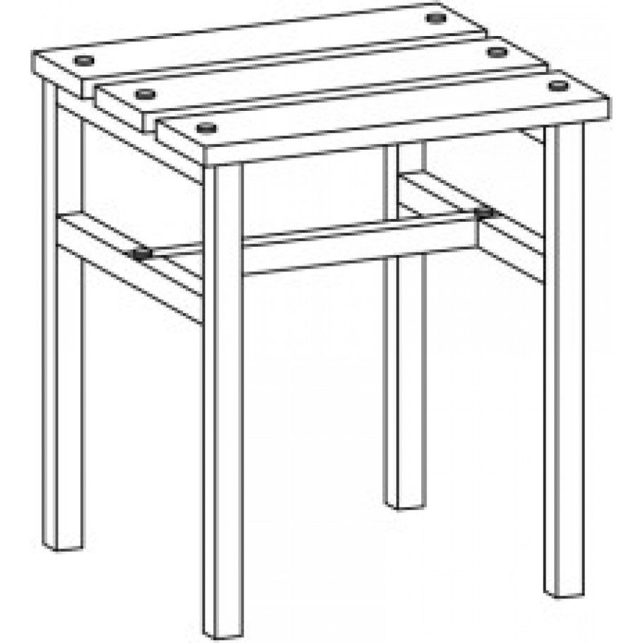 Табурет армейский на металлокаркасе ТМ-4