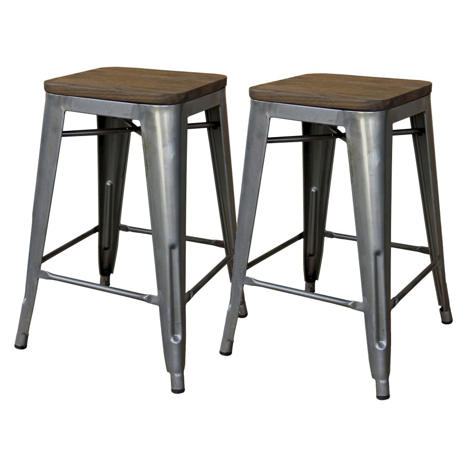 Oleandro is a Padded Stool with a Metal Base