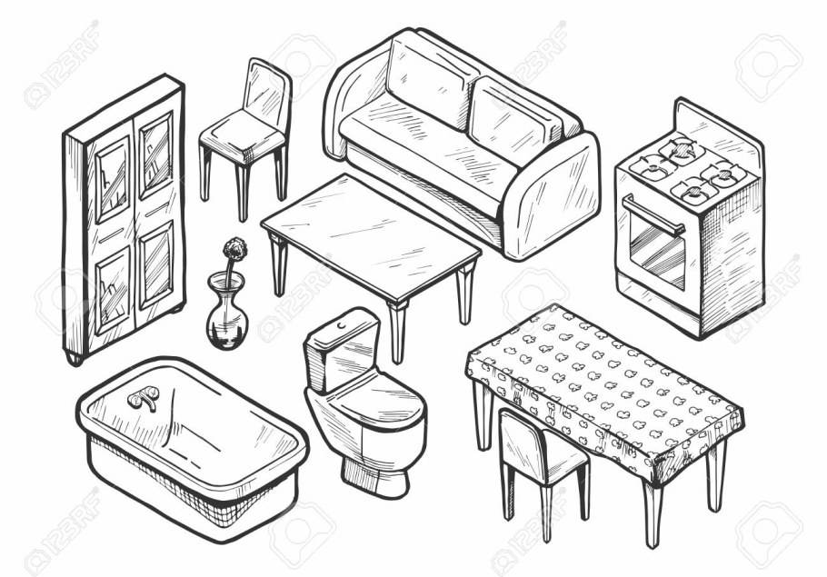 Предмет мебели нарисовать