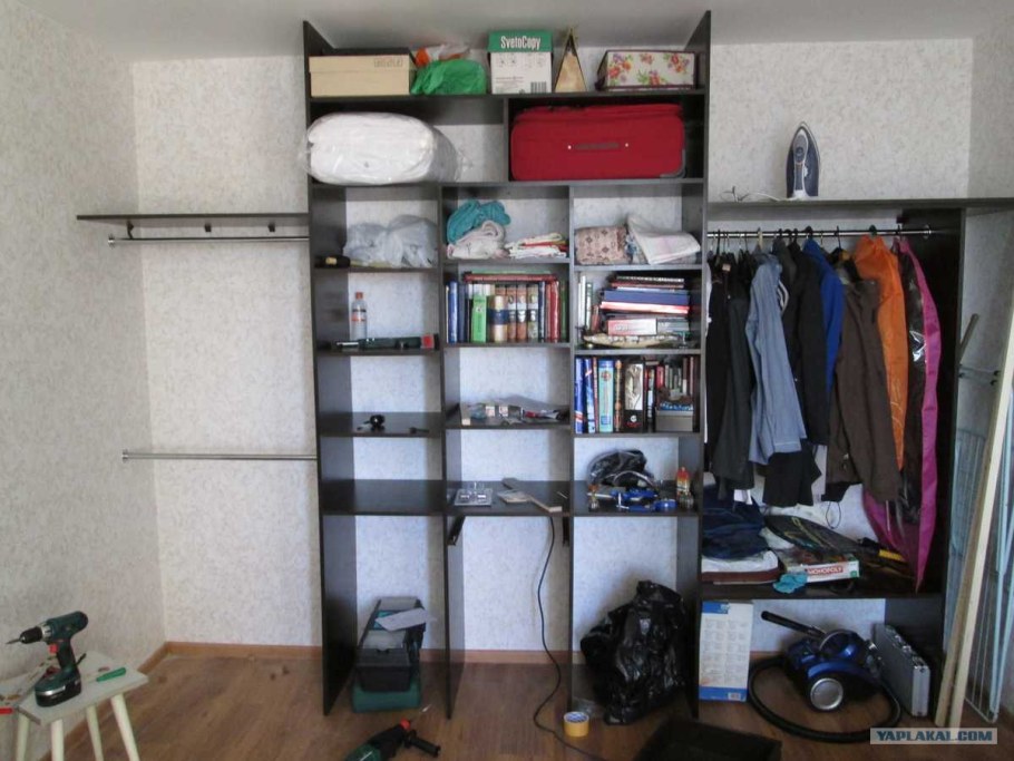 Самодельные встроенные шкафы
