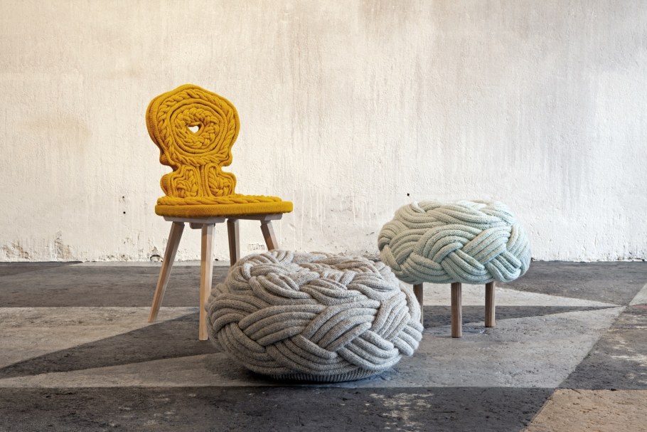 Пряжа в интерьере