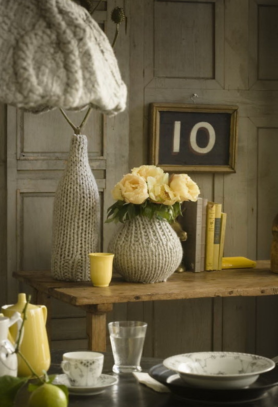 Вязаный декор в интерьере