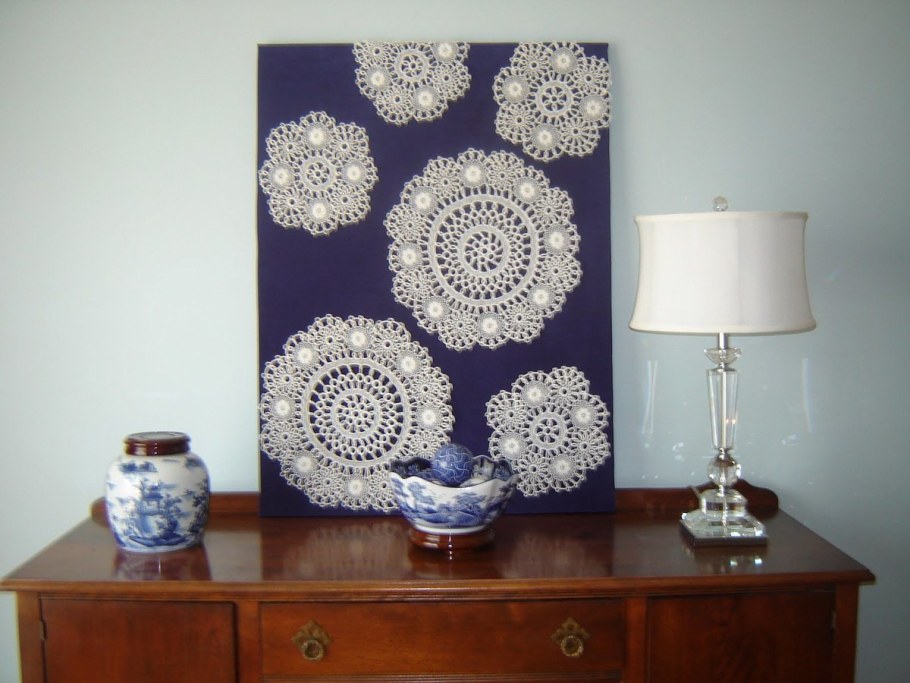 Кружевное панно на стену