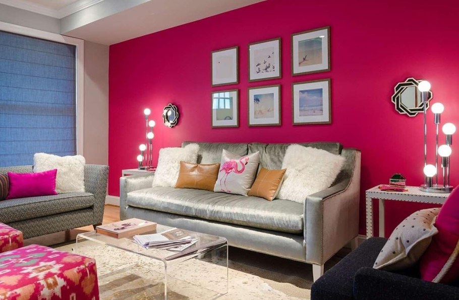 Сочетание розового в интерьере