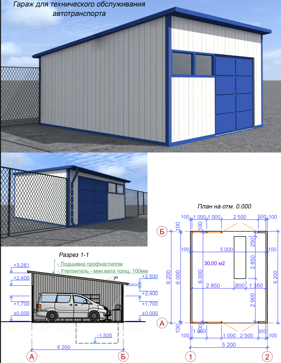Ворота распашные с калиткой профлист схема