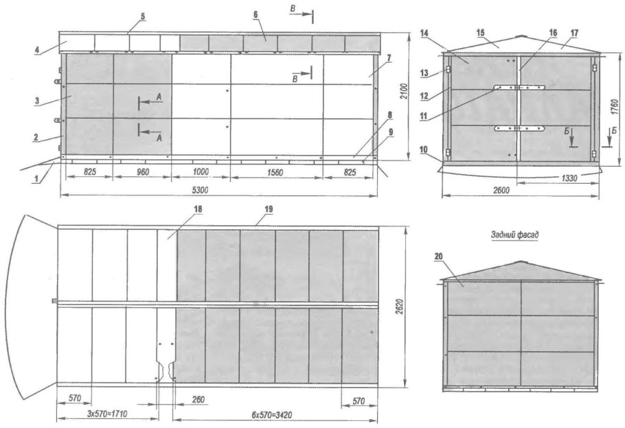 Чертеж автонавеса 5х10