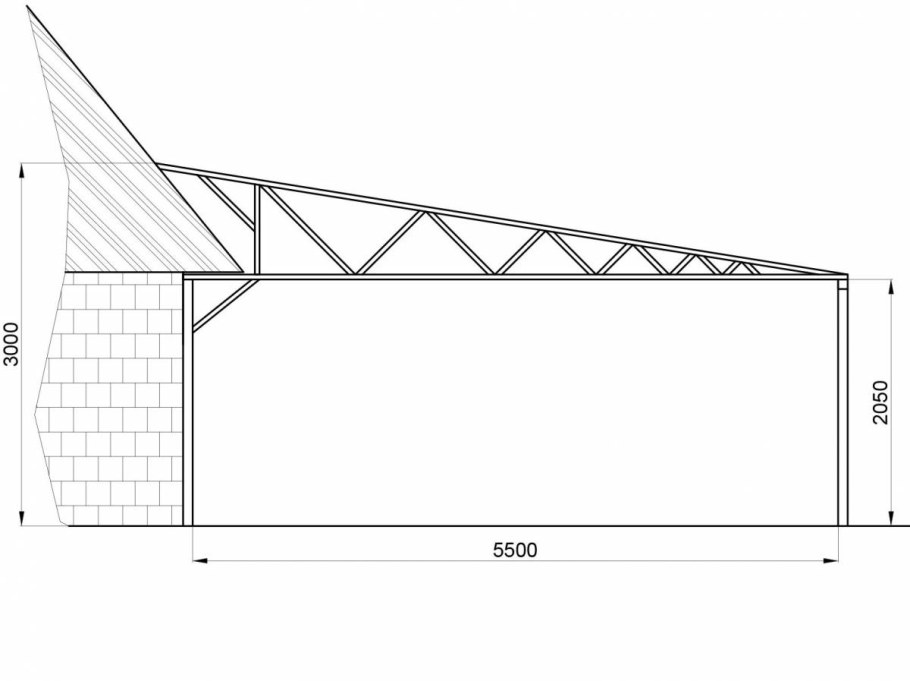 Сарай из мет профиля 4на 2.2