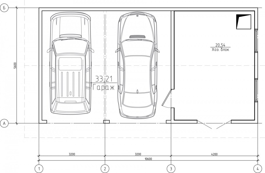 6 Скатная крыша на гараж чертеж