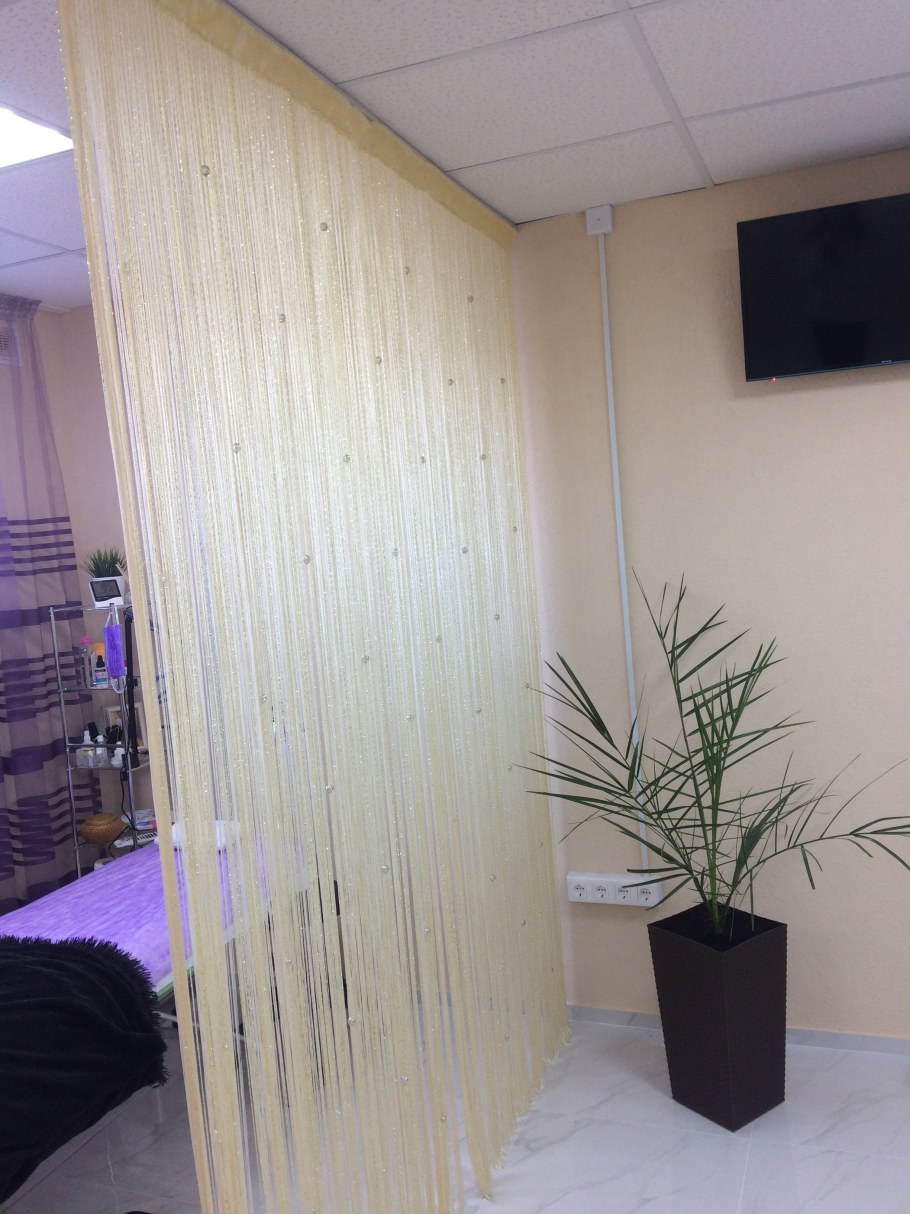 Нитяные шторы для зонирования пространства