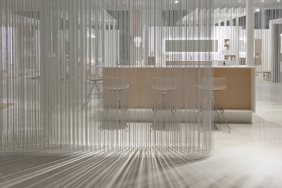 Зонирование пространства шторами