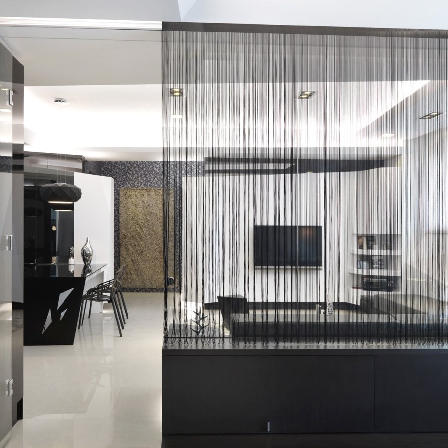 Нитяные шторы для зонирования пространства