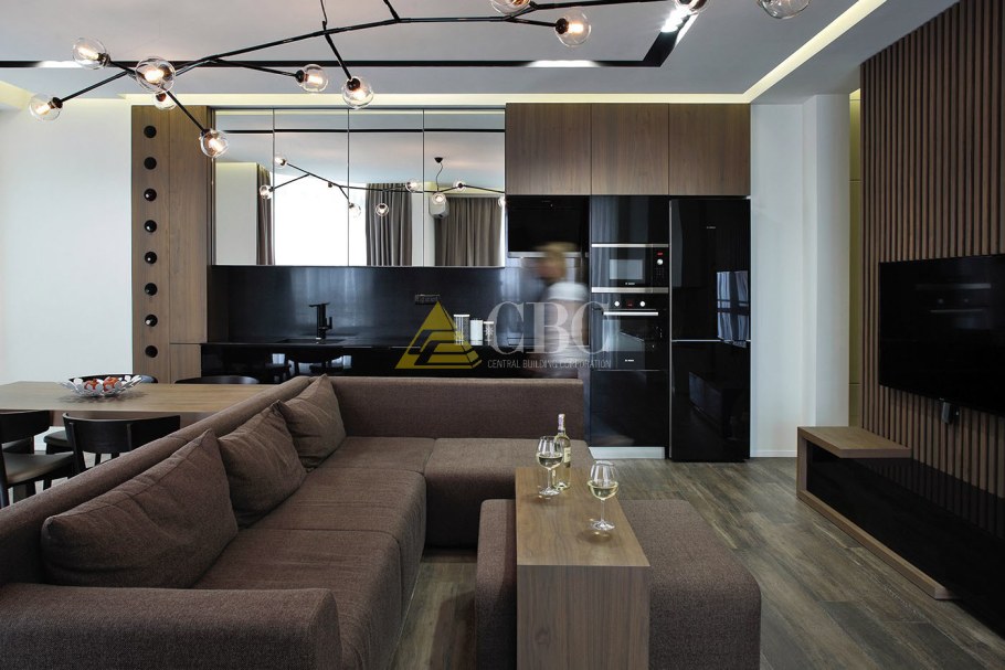 Кухня гостиная под ключ