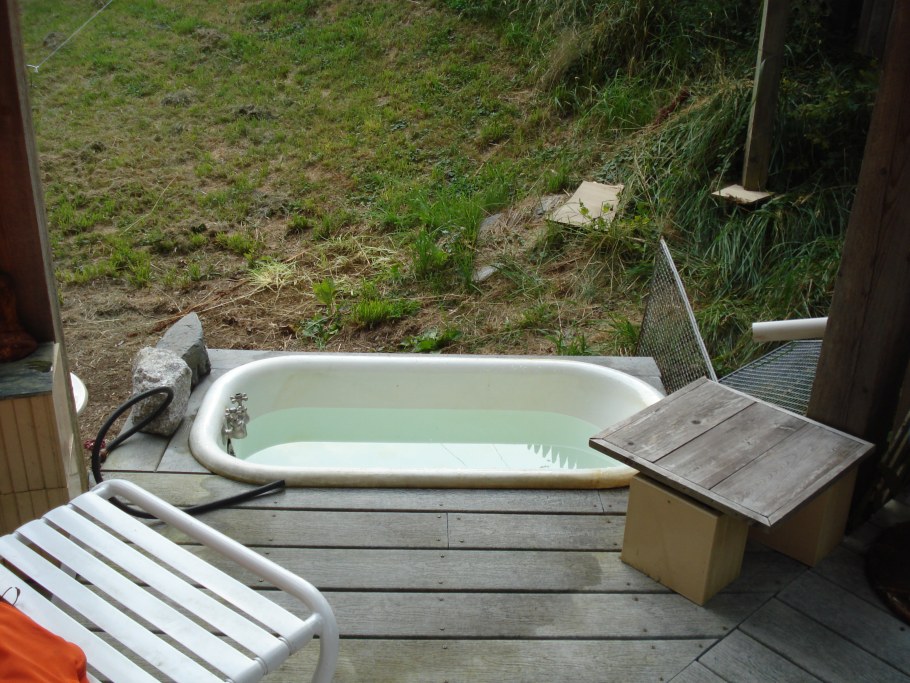 Ванна с подогревом на дровах