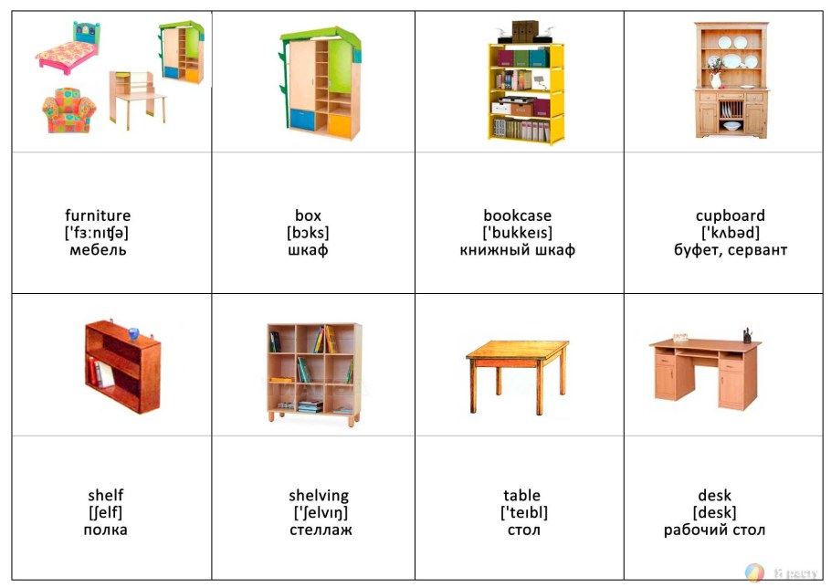 Мебель список