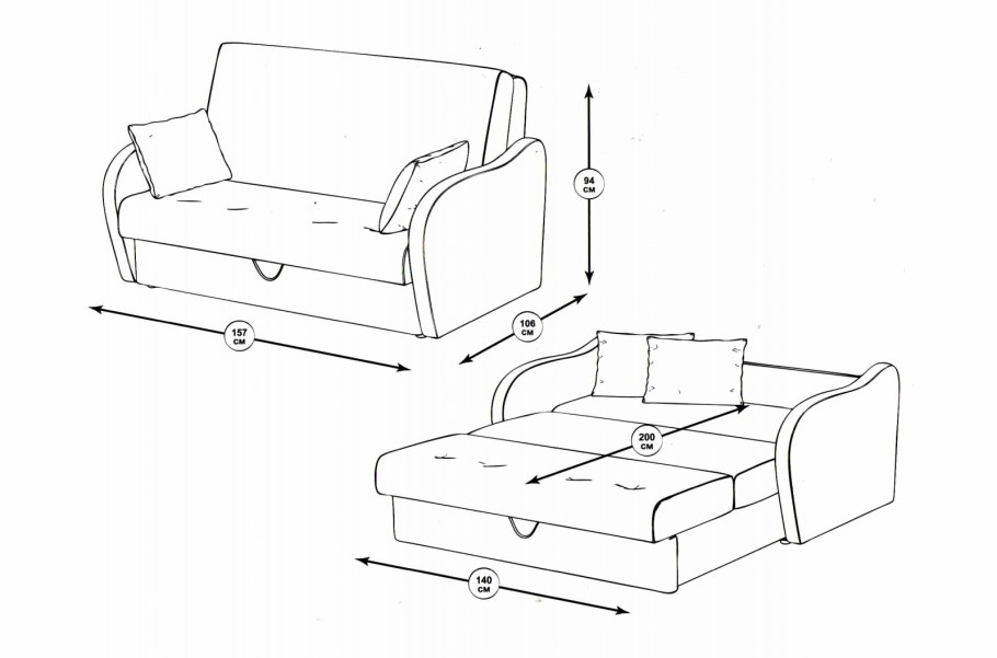 Диван тканевый прямой d1 Furniture Ричмонд