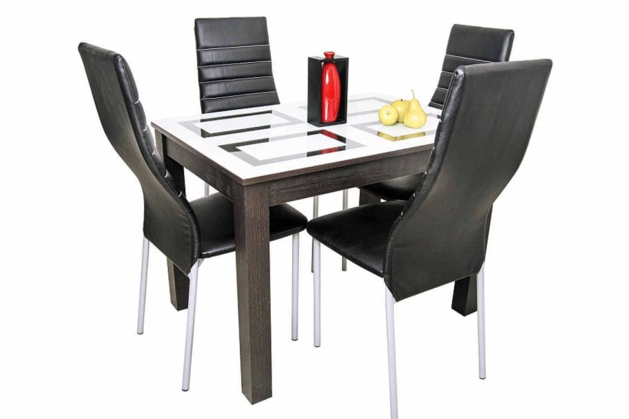 Стол обеденный Ривьера (белый/венге)
