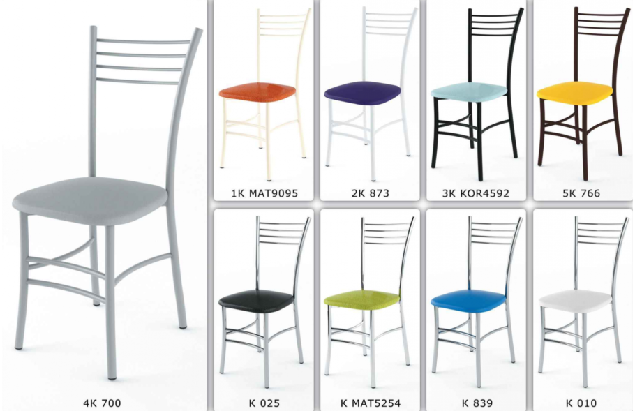 Стул хром "квинтет" (Kaiman бежевый 276)