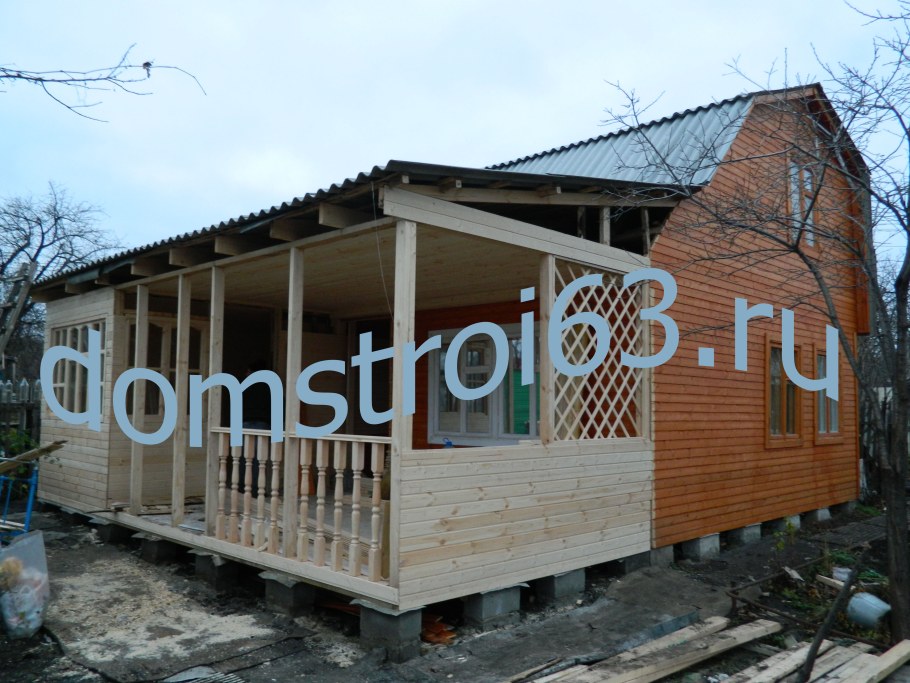 Пристройка террасы к дачному дому