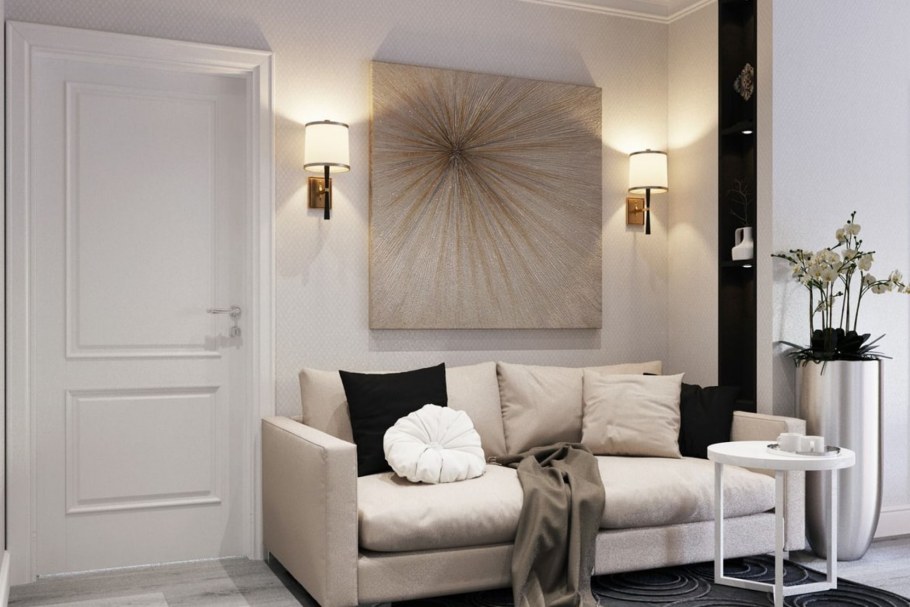 Настенное освещение в гостиной