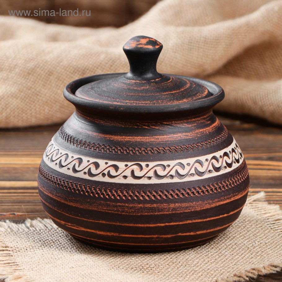 Чернолощеная керамика сахарница