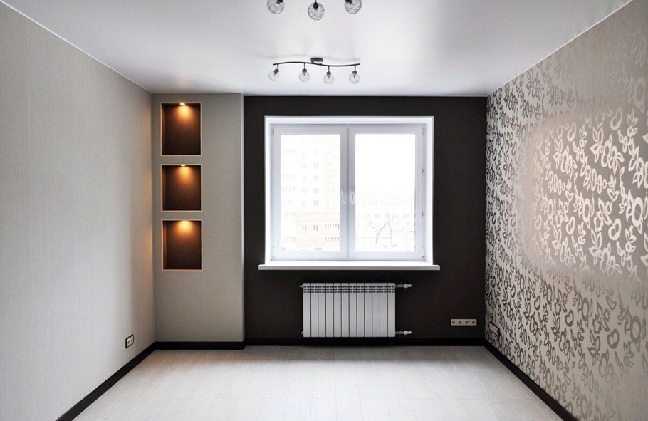 Дешевый интерьер гостиной