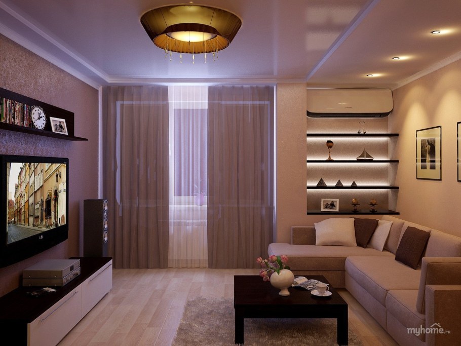 Интерьер зала в квартире