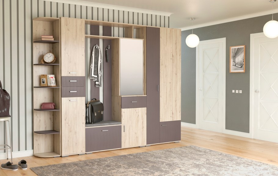 Модульная прихожая Лидер ЛДСП 058