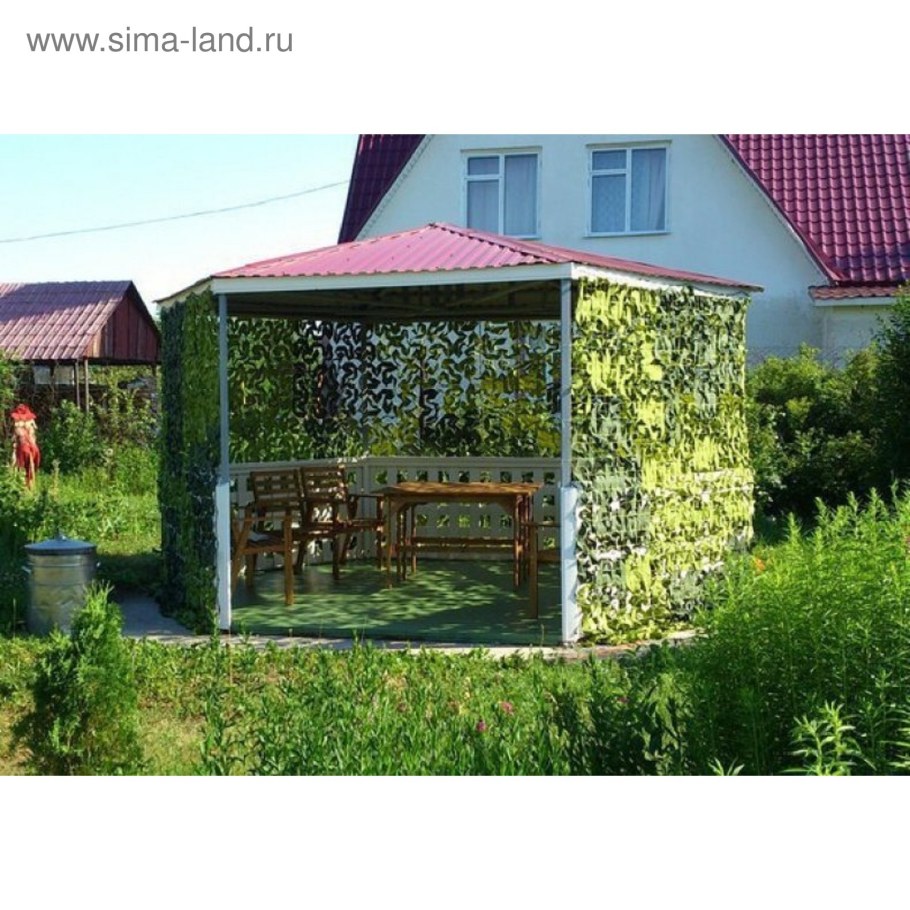 Сетка от солнца на беседку