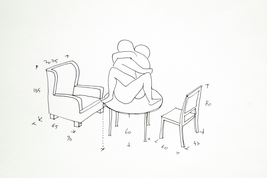 Чертеж кресла с нулевой гравитацией схема