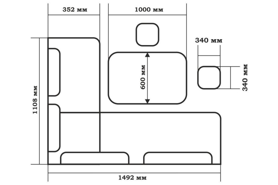 Диванчик на кухню 1200