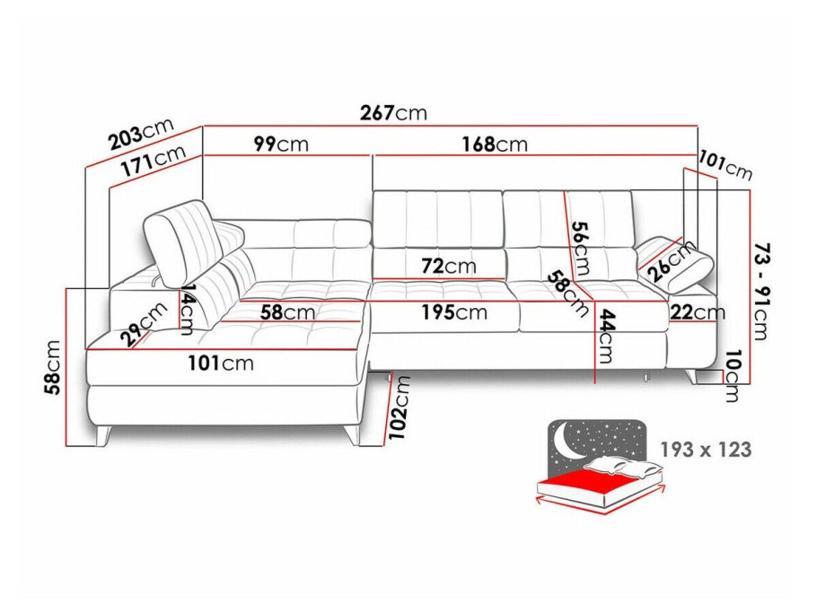 Nord Corner с функцией сна - диван-кровать