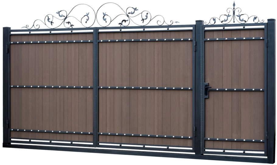 Металлические распашные ворота вм4в