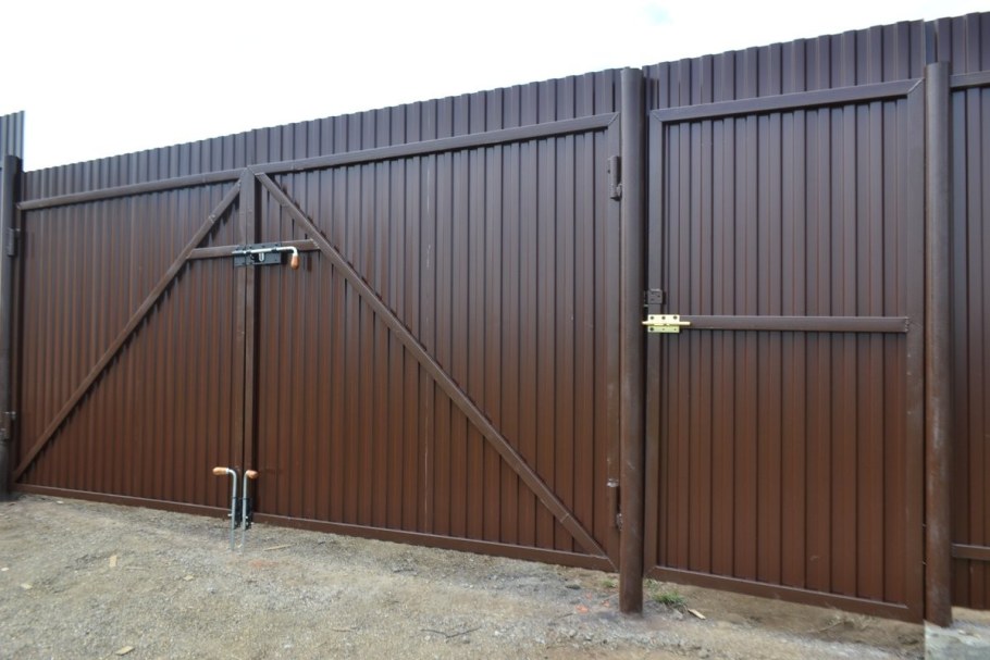 Ворота распашные "Троя МП" С профлистом, 3096*2100 мм, 116,26 кг