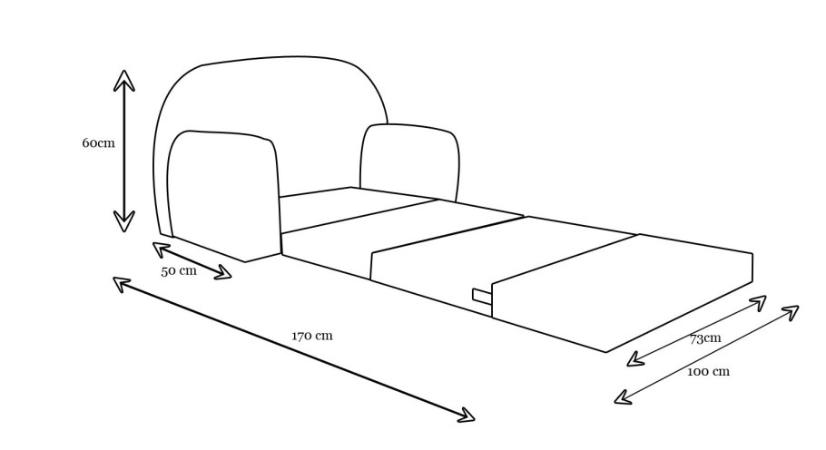 Чертеж кресло кровать 100х190