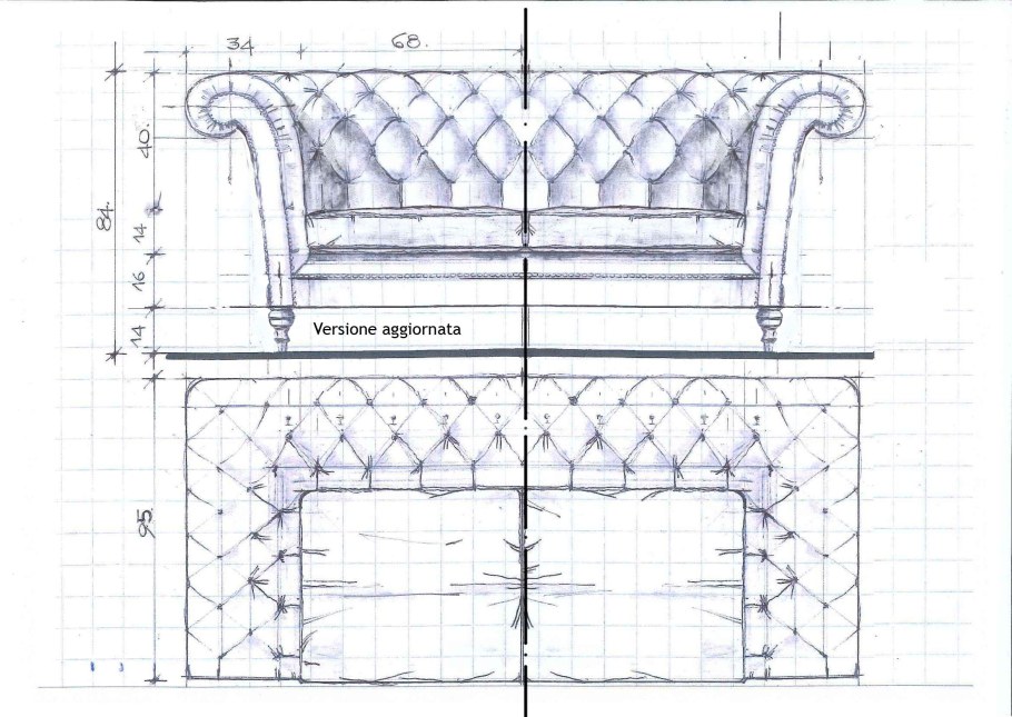 Каркас дивана Честерфилд чертежи