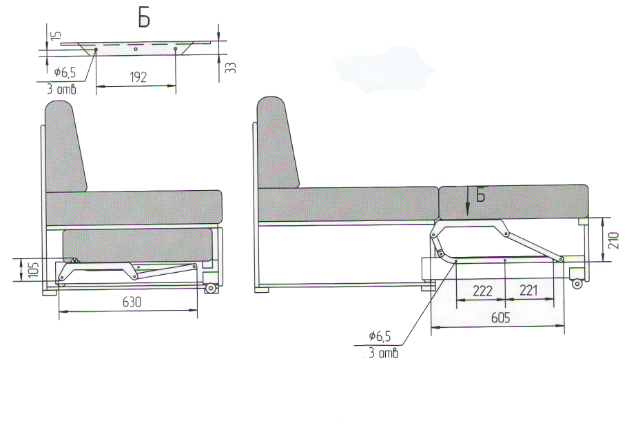 Еврокнижка схема сборки дивана с подлокотниками