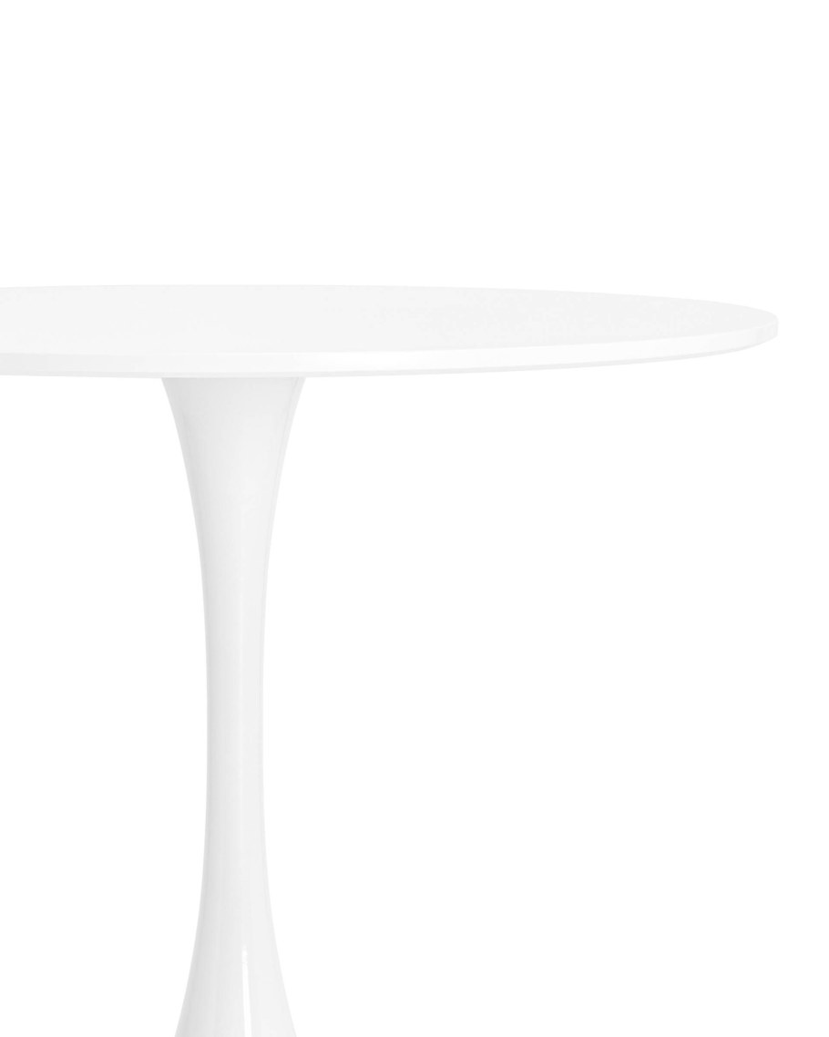 Стол Eero Saarinen Style Tulip Table MDF белый d100 глянцевый