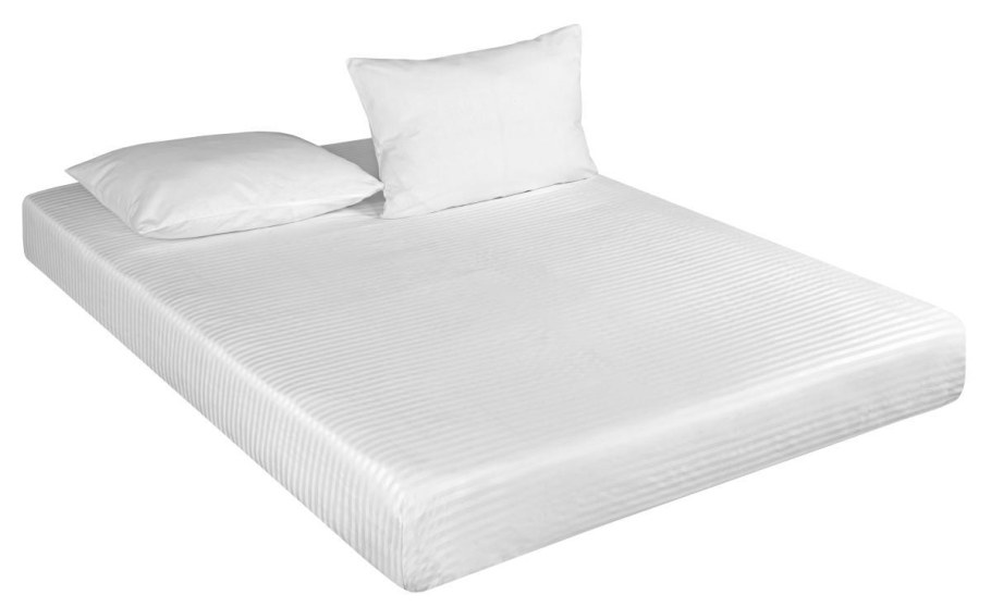 Простыня на резинке 90х200х20см Королева Марго трикотажная голубая