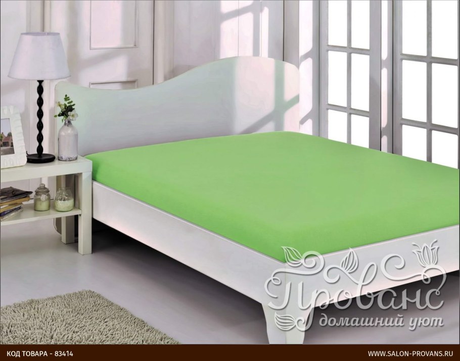 Простыня на резинке 180х200х20 см Королева Марго фиолетовая с цветком