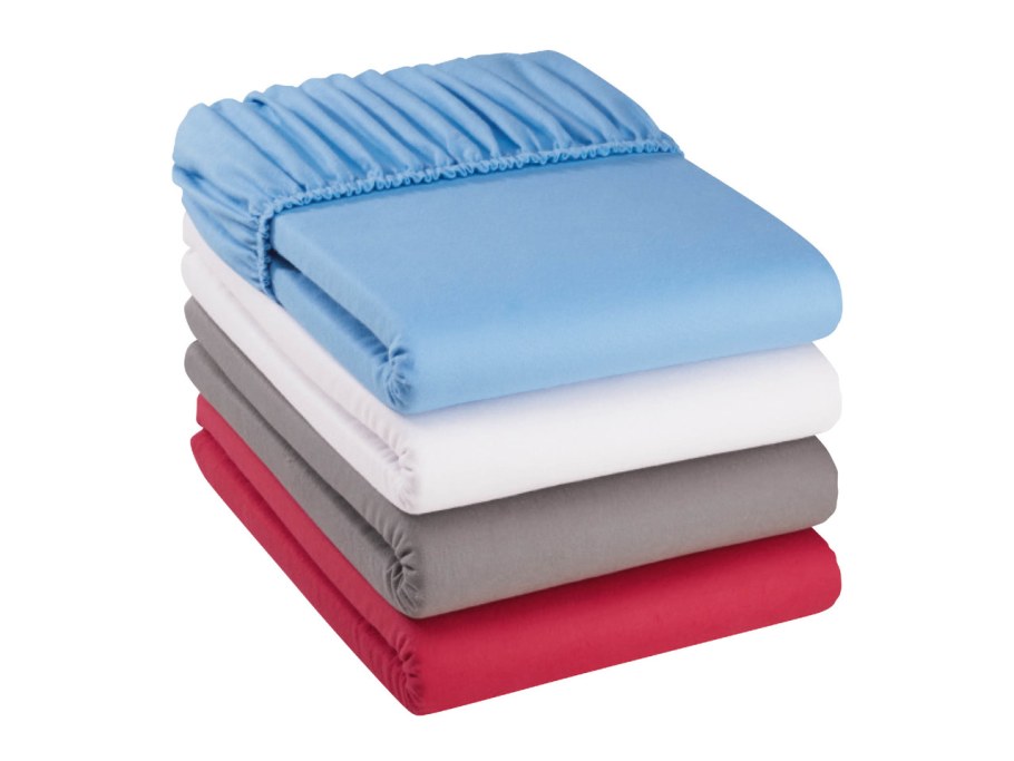 Простыня трикотажная на резинке, 90х200х20, цвет бежевый, 2468901