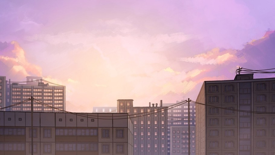 Вид из окна закат