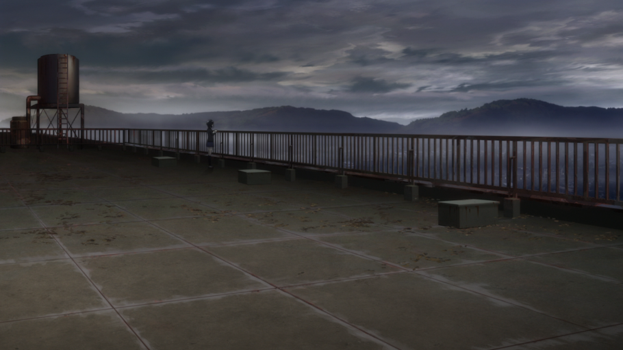 Аниме фон крыша