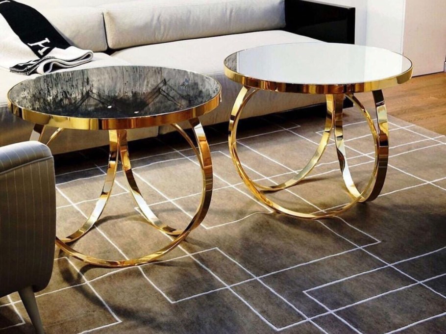 Gold Zigon Coffee Table (Bronze Mirror)