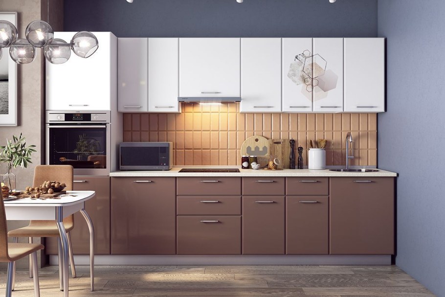 Кухня капучино мокко глянец